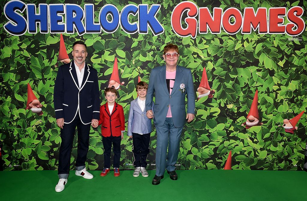Elton John and David Furnish with their sons