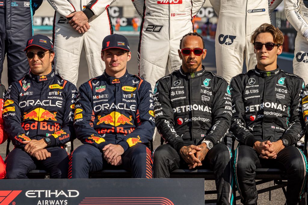 Drivers pose for the F1 Drivers Class of 2023 photo