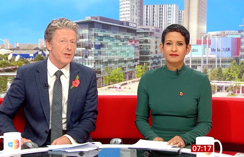 Naga Munchetty and Charlie Stayt on Thursday's episode