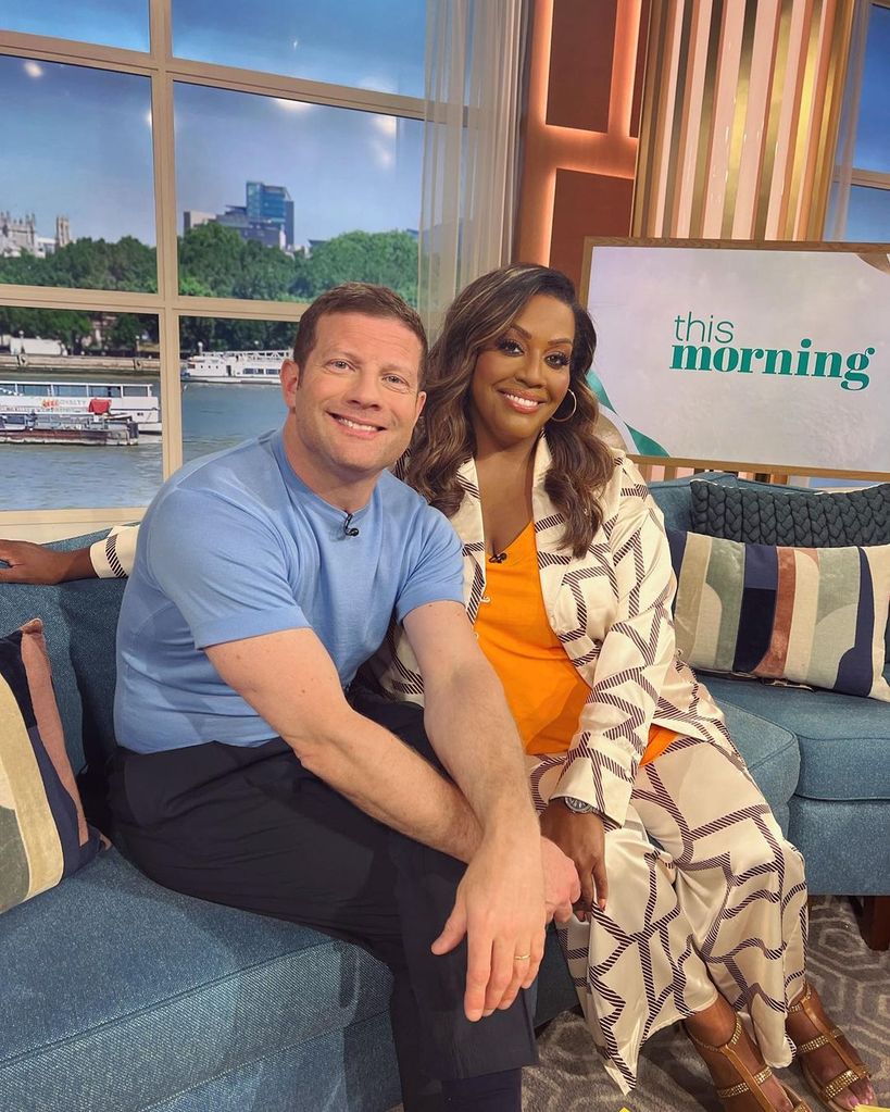 Dermot O'Leary and Alison Hammond on the couch This Morning