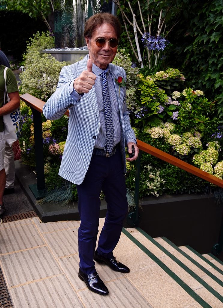 sir cliff richard on day one of wimbledon 