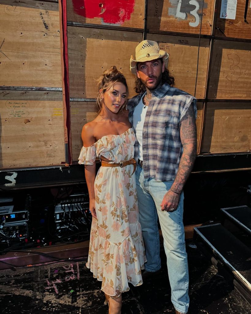 pete and jowita backstage in cowboy looks