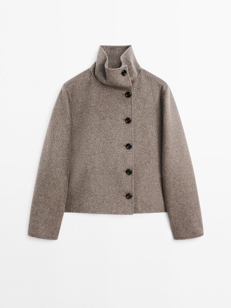 Button up wool coat