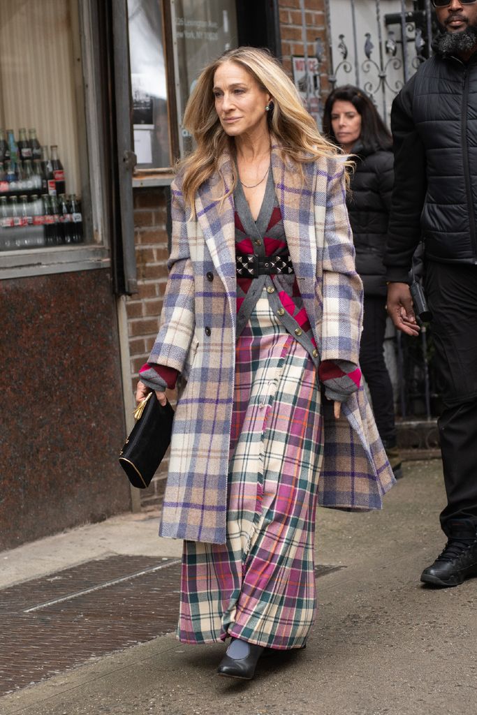 Sarah Jessica Parker is seen on the set of "And Just Like That" on March 2, 2023 in New York, New York. 