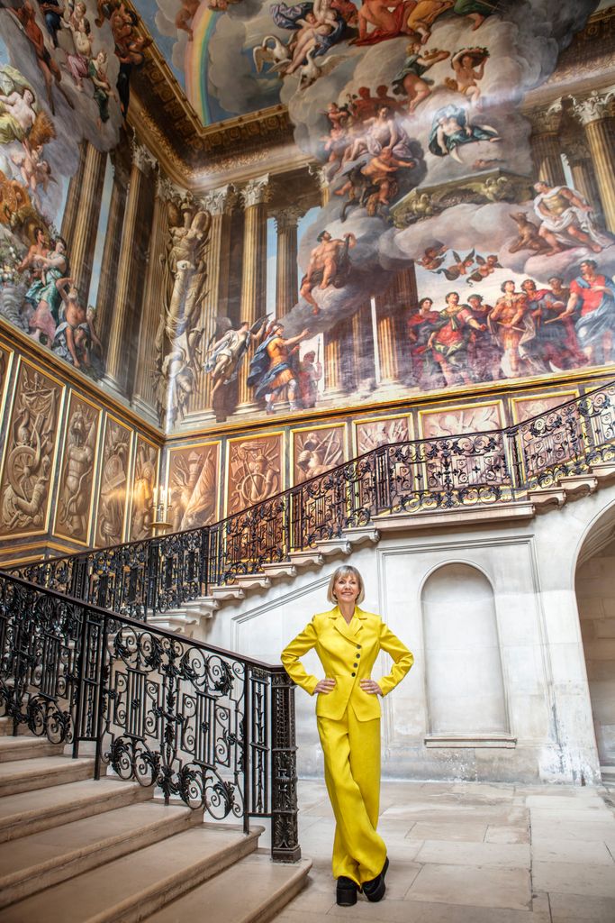 Author Kate Mosse wows in yellow suit, Hampton Court Palace’s magnificent interior is the perfect backdrop