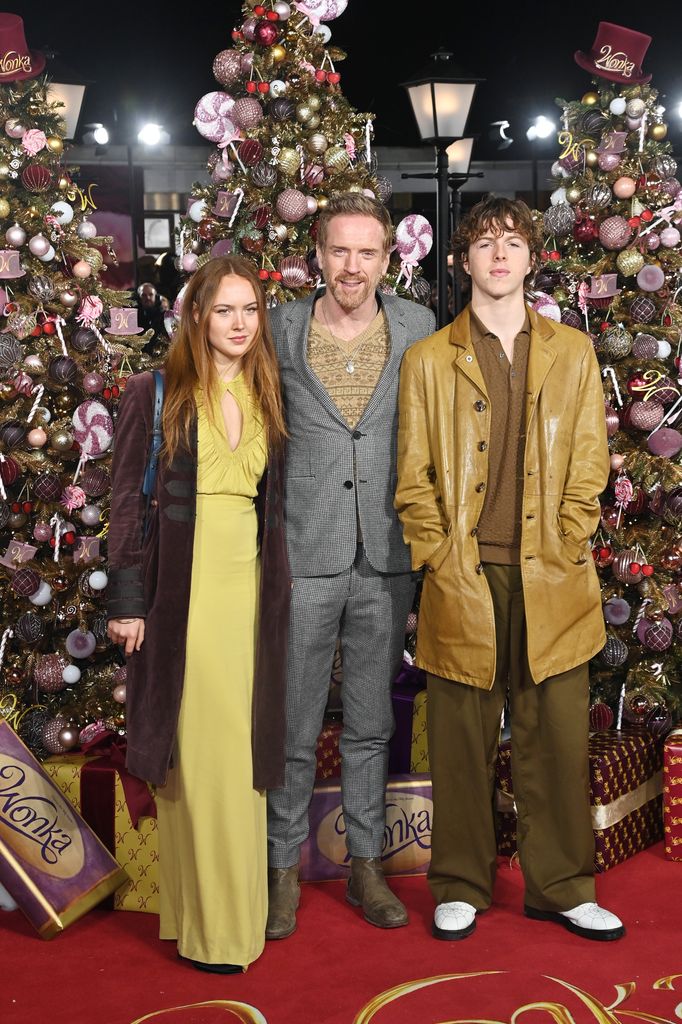 Damian Lewis with his kids Manon and Gulliver McCrory-Lewis 