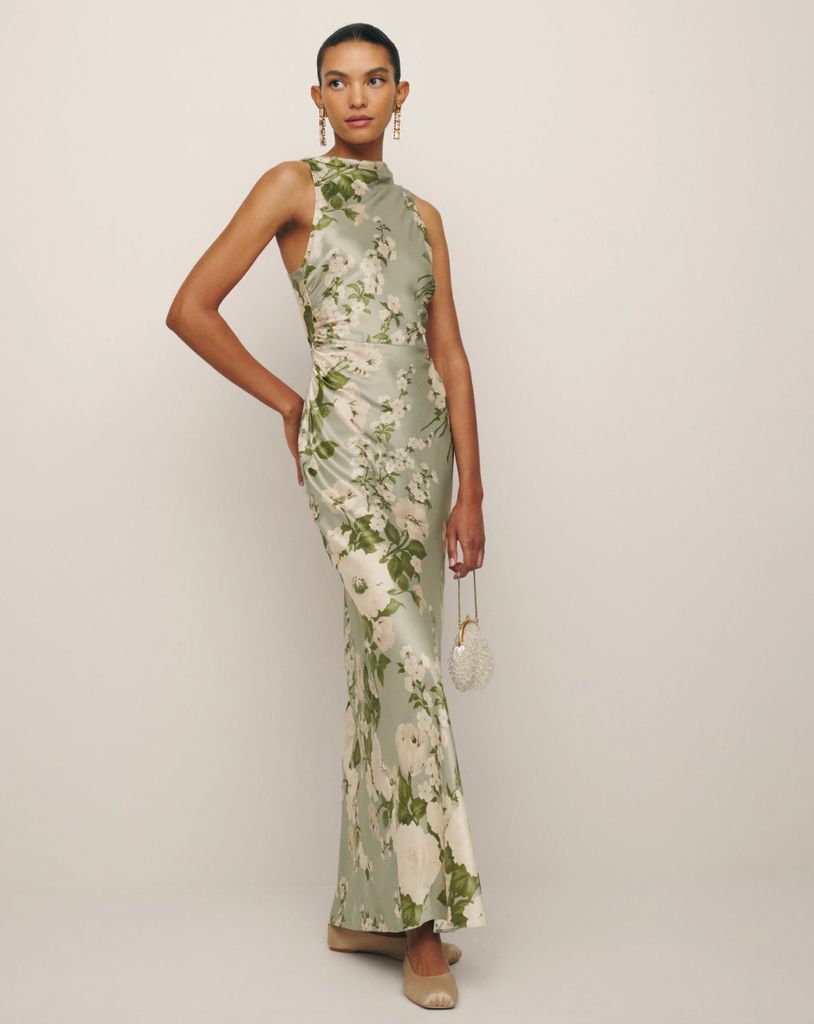 Reformation floral bridesmaid dress