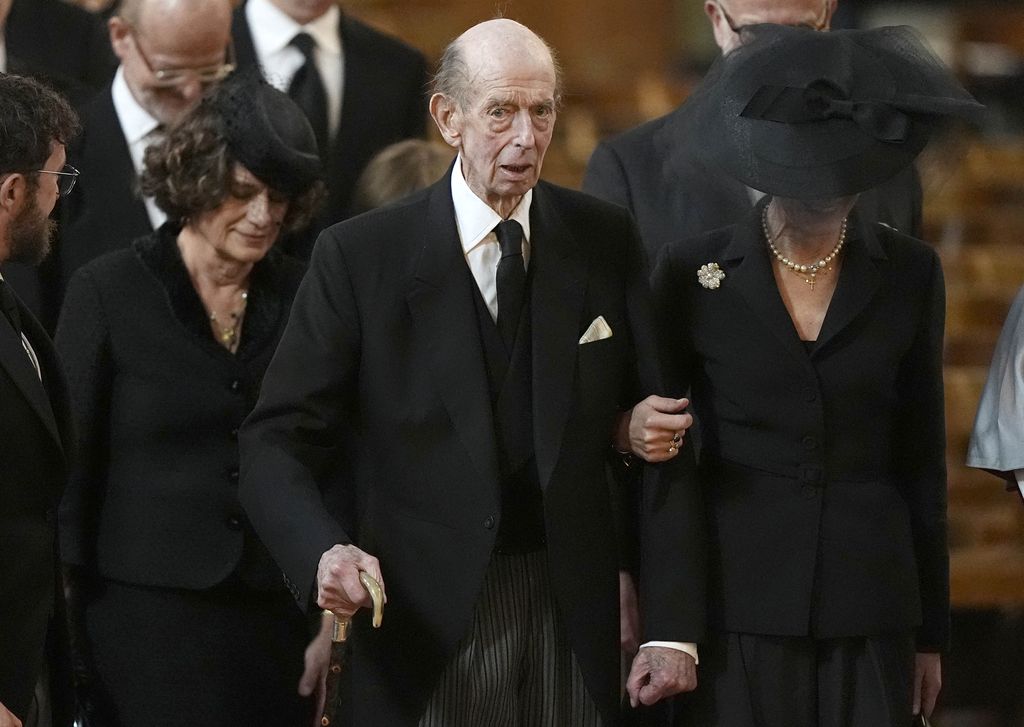 The Duke of Kent arrives to attend a Requiem Mass, a Catholic funeral service, for the late Katharine, Duchess of Kent, at Westminster Cathedral 