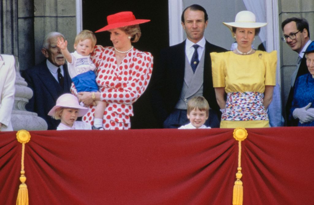 Princess Diana and Princess Anne Trooping The Colour 1986