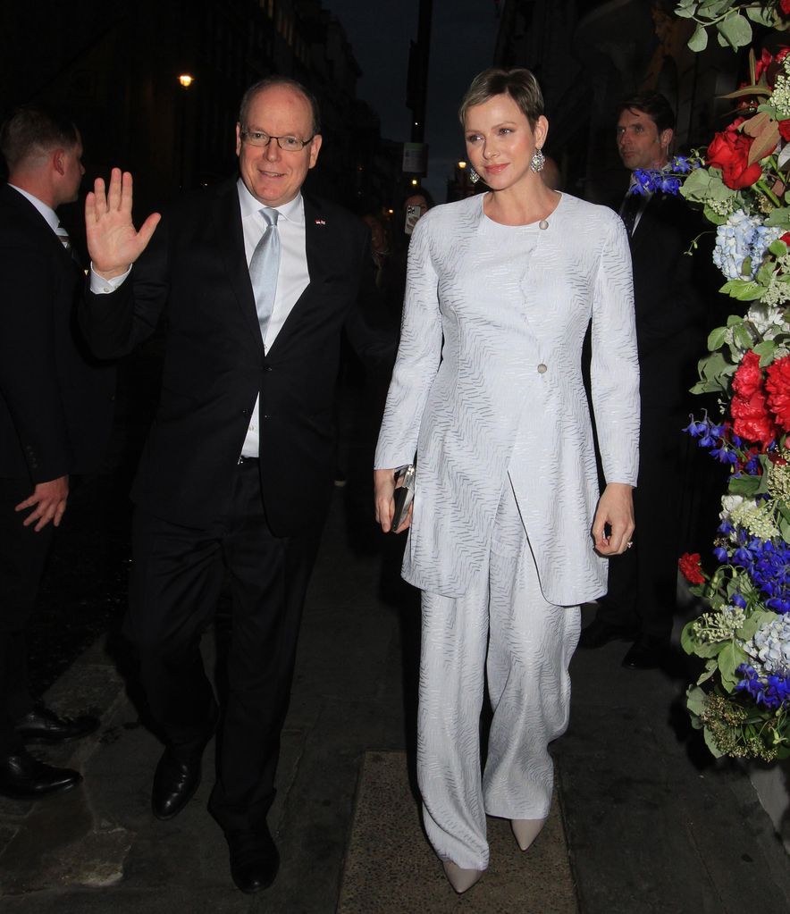 Prince Albert of Monaco was joined by his wife, Princess Charlene pre coronation party