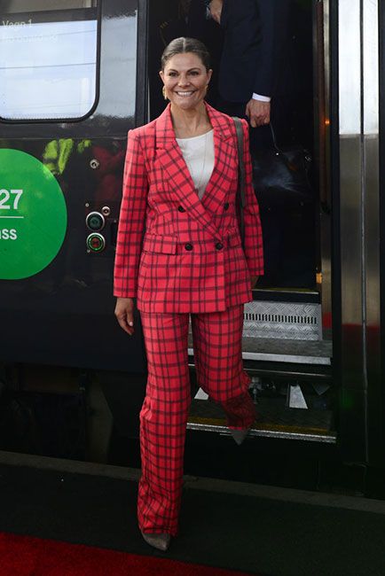red check suit crown princess victoria