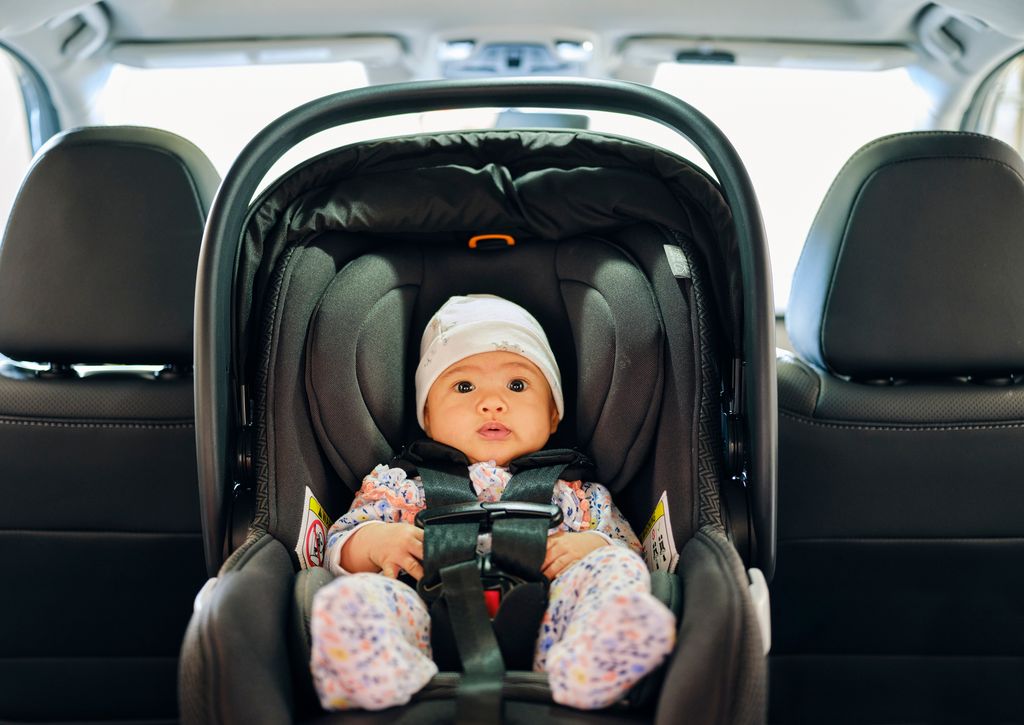 young baby in car seats