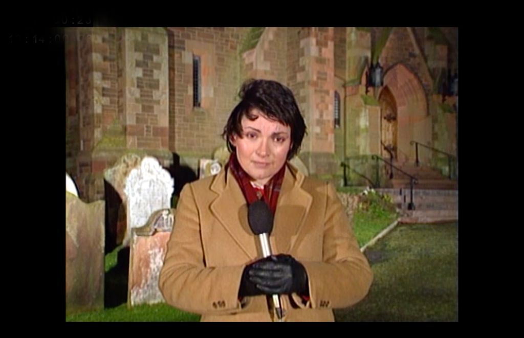 Lorraine Kelly in 1988 reporting from Lockerbie for TVAM
