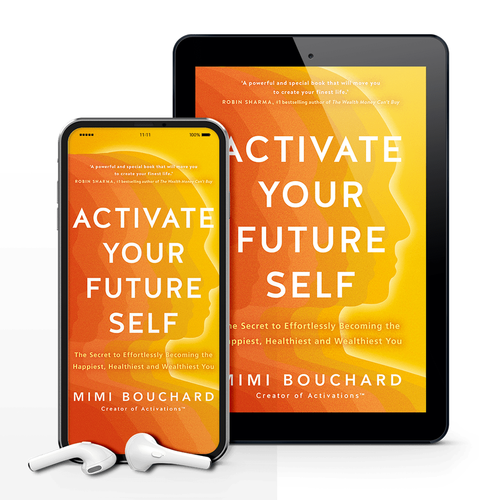 A copy of the book plus headphones for the audiobook 