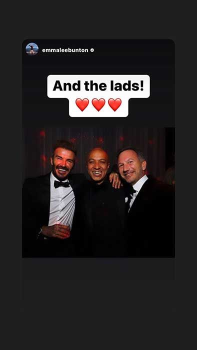 David Beckham with friends