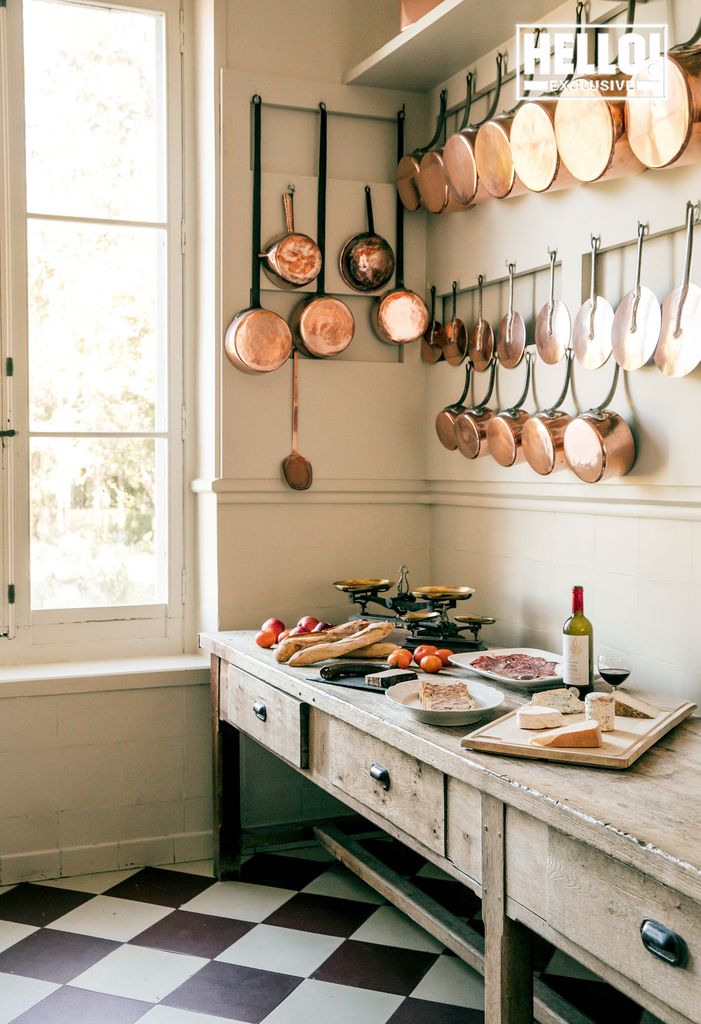 Baron Arnaud De Bastard's kitchen at Chateau de Saint-Denis