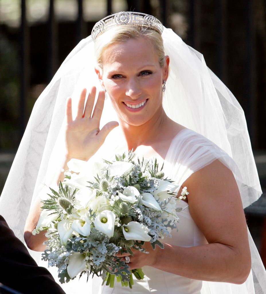 Zara Phillips leaves Canongate Kirk after her wedding to Mike Tindall