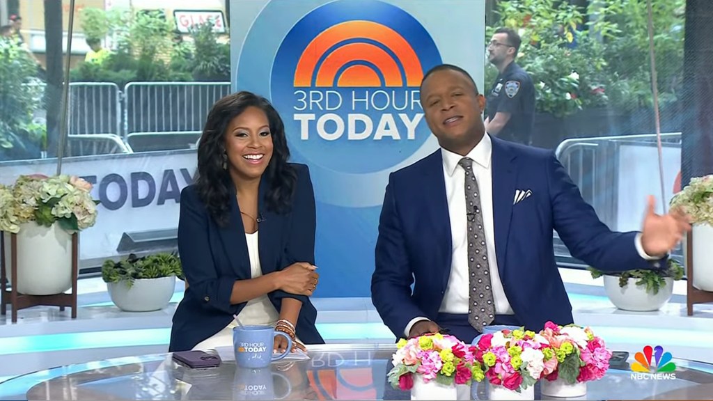 Sheinelle Jones and Craig Melvin on the Today Show