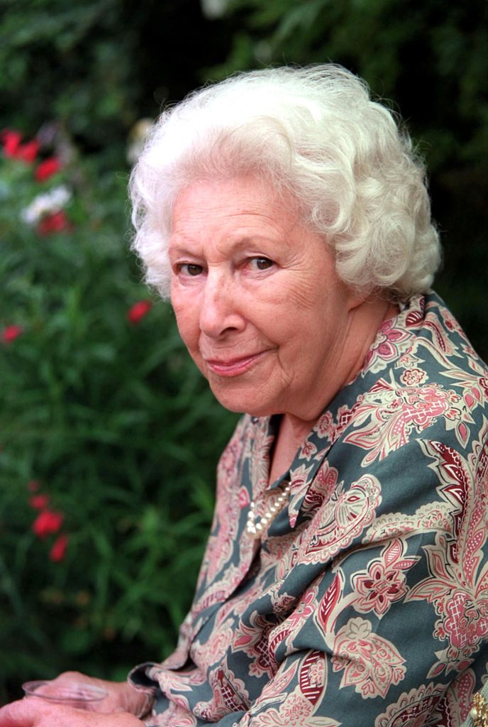 Hazel Douglas in a patterned outfit