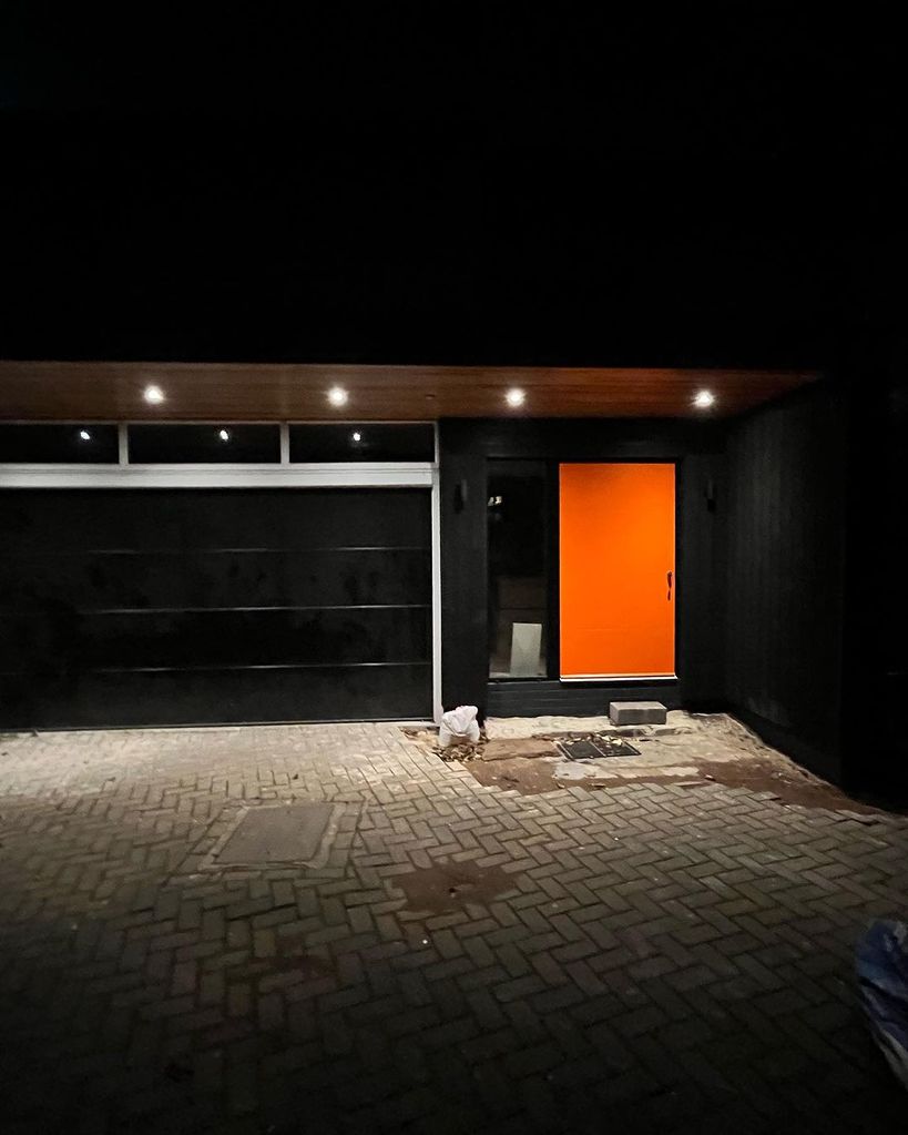 Jonnie Irwin's bright orange front door