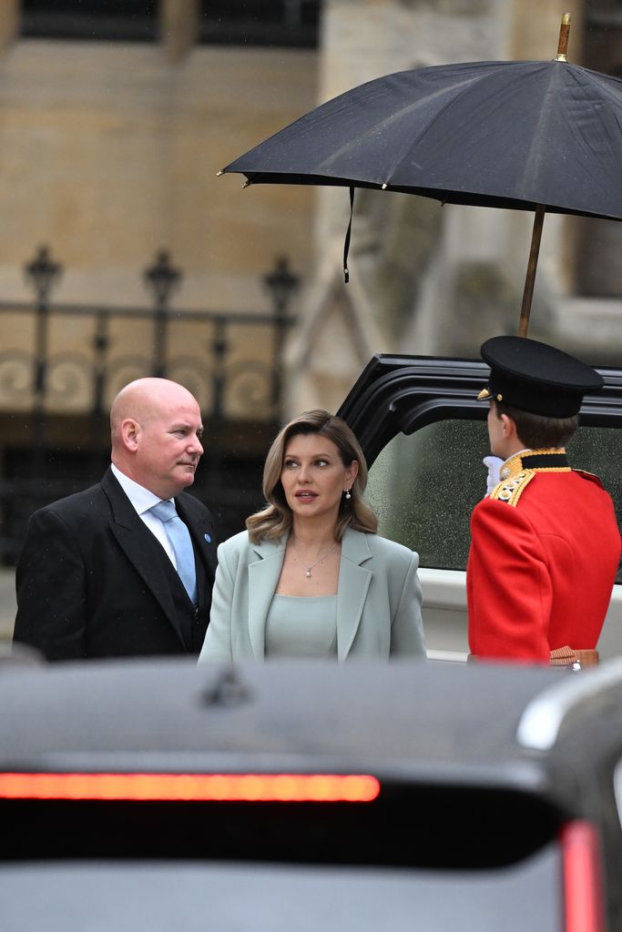 Olena Zelenska, Ukraine's first lady arrives at Westminster Abbey 
