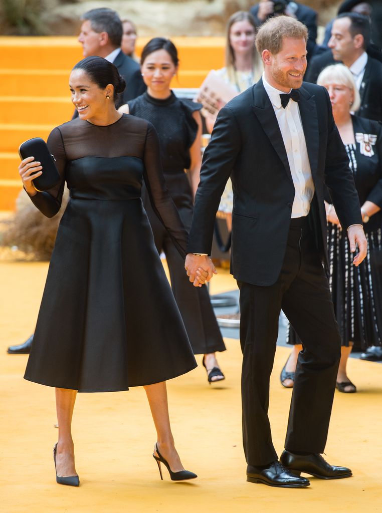 Prince Harry and Meghan Markle attend the European Premiere of Disney's The Lion King at the Odeon Luxe cinema, Leicester Square in London