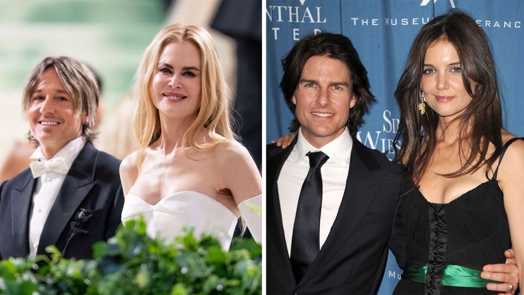 Nicole with husband Keith Urban, Tom Cruise with ex-wife Katie Holmes