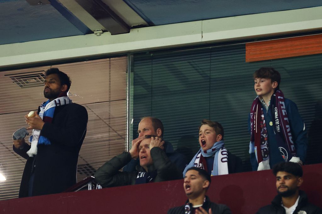 Prince George reacts at football match