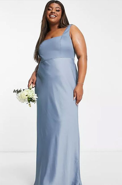 blue plus size bridesmaid dress asos