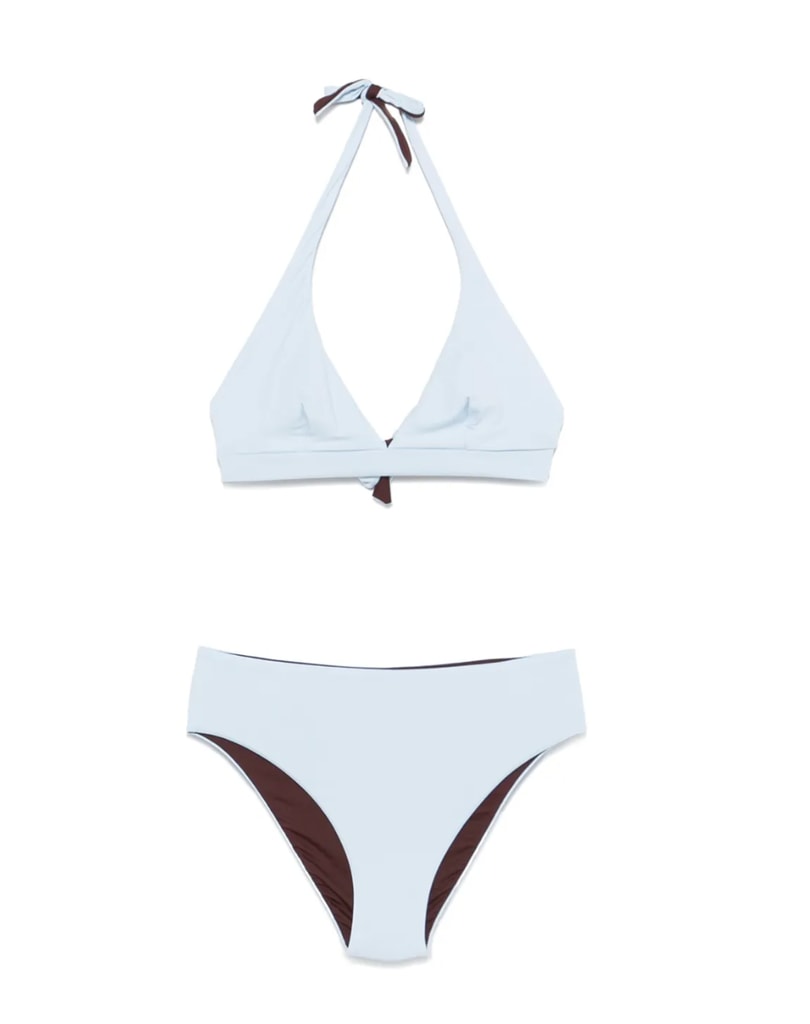 reversible bikini in blue and brown by fisicio