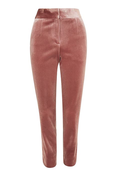 topshop velevt trousers