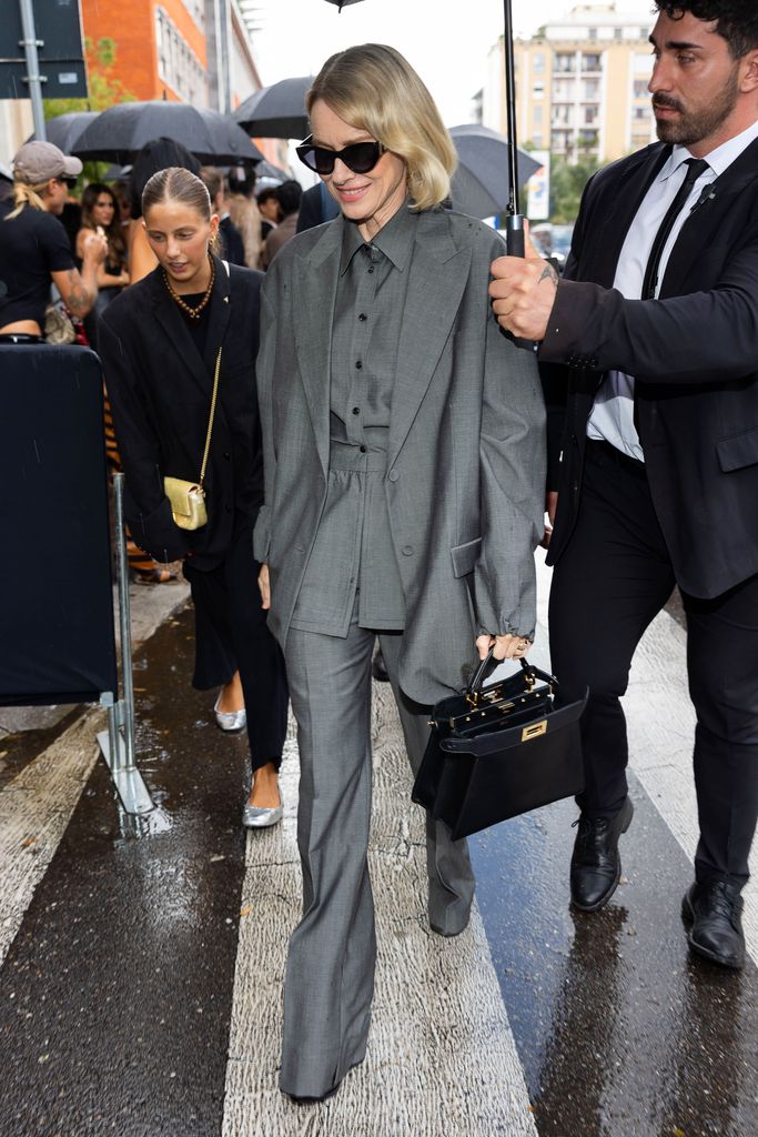 Naomi Watts during the Milan Womenswear Spring/Summer 2026 Fashion Week on September 24, 2025 in Milan, Italy