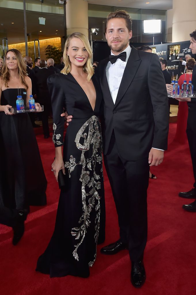 Margot Robbie and husband Tom Ackerley at Golden Globe Awards