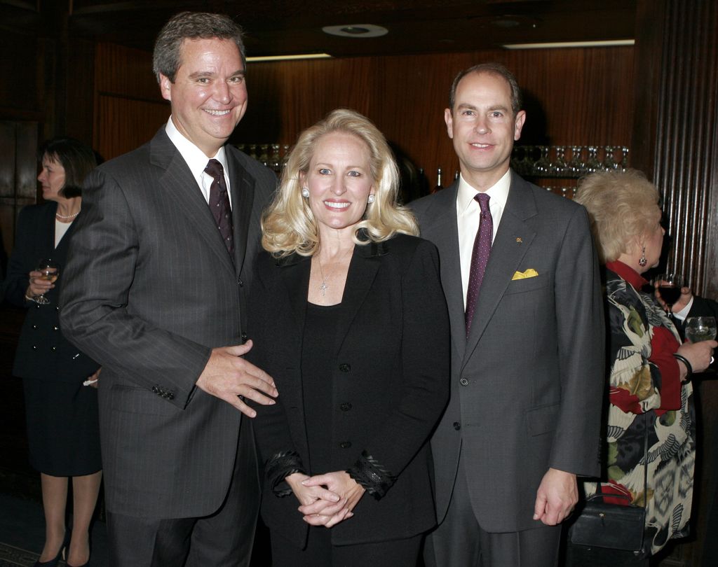 Sam Haskell, Mary Haskell and Prince Edward, Earl Of Wessex attend a fundraising dinner in 2006