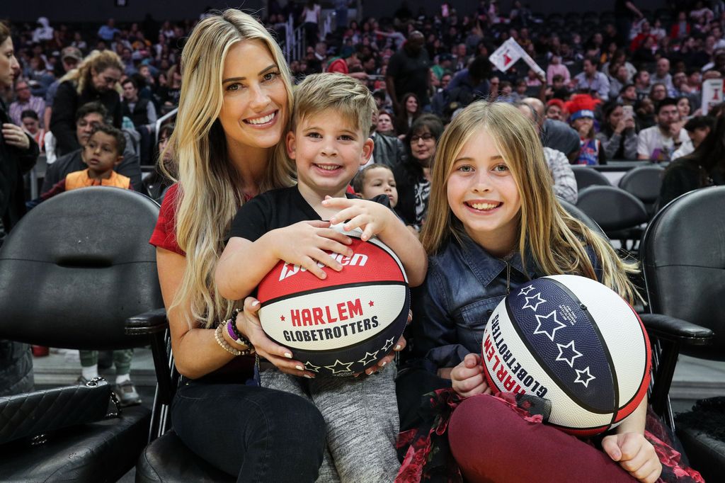 Christina Hall with her son Brayden and daughter Taylor