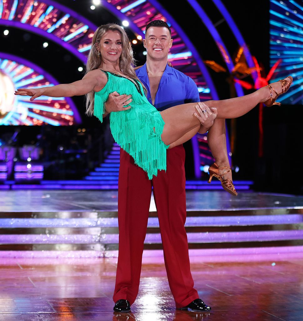 Helen Skelton and Kai Widdrington pose during the 'Strictly Come Dancing: The Live Tour 2023'