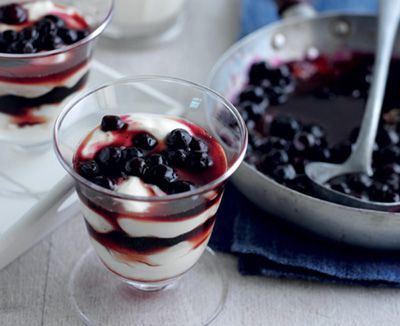 poached blueberries 