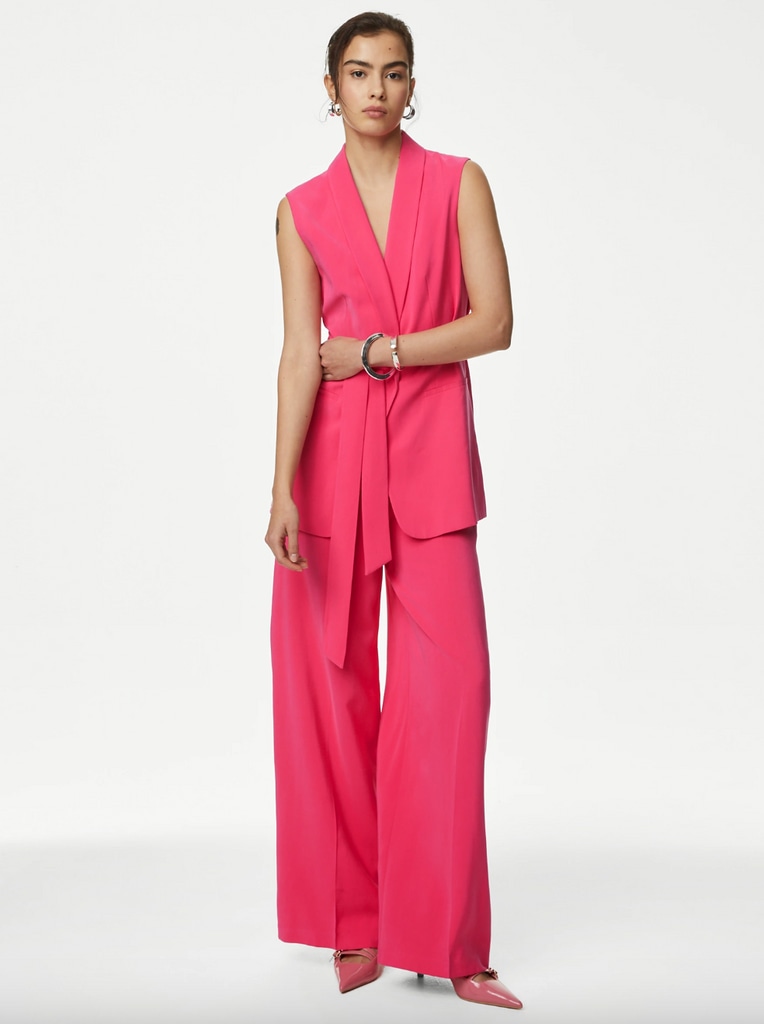 M&S wide-leg trousers pink
