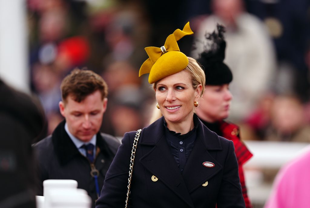 Zara Tindall on day one of the 2025 Cheltenham Festival at Cheltenham Racecourse