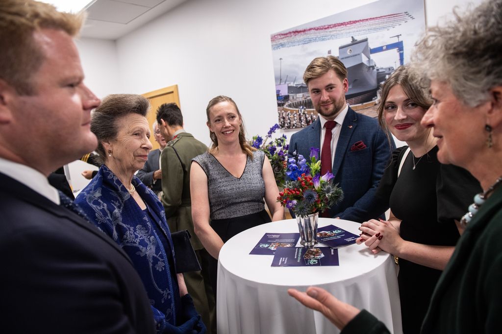 Princess Anne at the Vine Trust 40th anniversary dinner at Babcock's Rosyth site