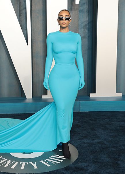 kim kardashian blue dress