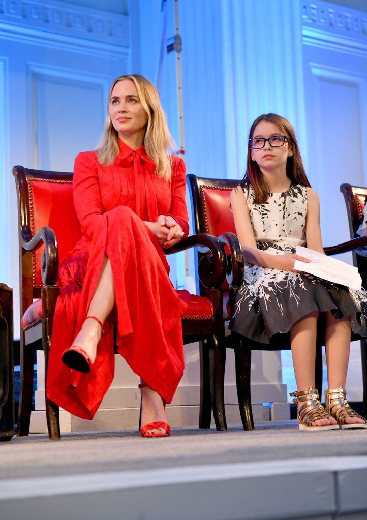 Emily Blunt and Aliya Wood attend the American Institute For Stuttering 17th Annual Gala hosted by Emily Blunt on June 12, 2023 in New York City