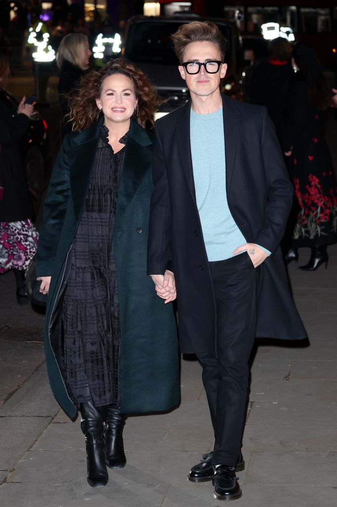 Giovanna Fletcher and Tom Fletcher attend the 'Together At Christmas' Carol Service at Westminster Abbey on December 06, 2024 in London, England
