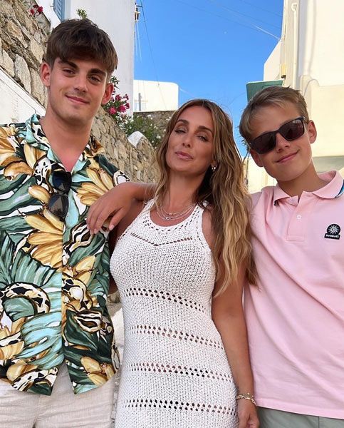 Louise Redknapp with her two sons