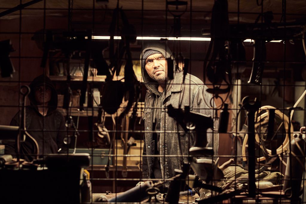 Rob Collins in Firebite looking around an armoury