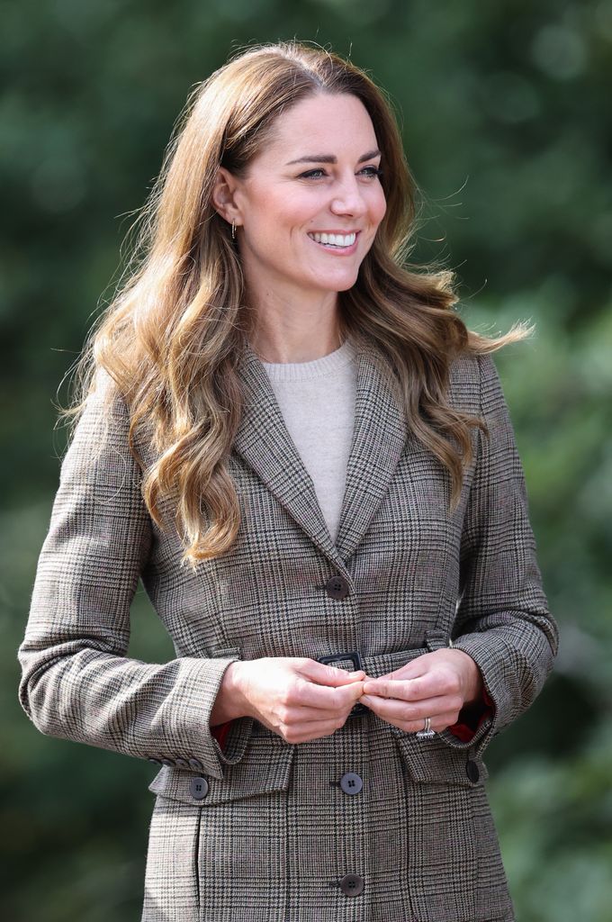 kate middleton in tweed blazer in the lake district 2021