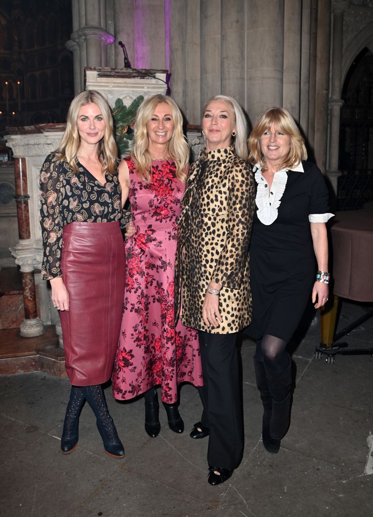 Donna Air, Jenny Halpern Prince, Tamara Beckwith and Rachel Johnson were all smiles during the festive outing 