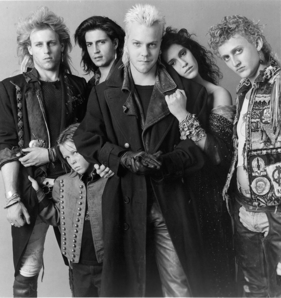 Jami in The Lost Boys poster with Kiefer Sutherland and the rest of the cast