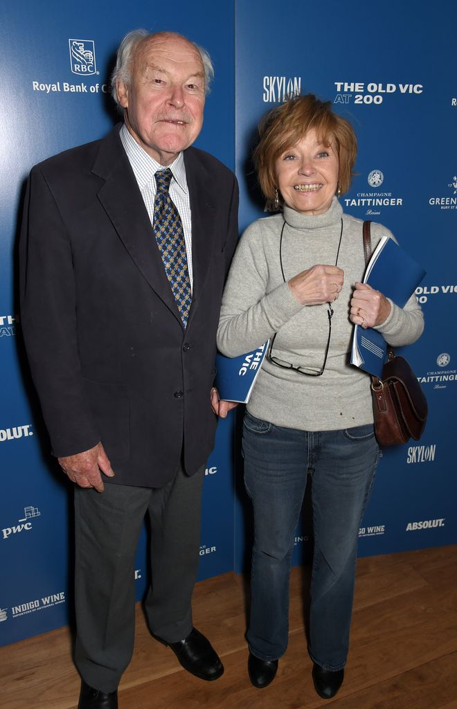 Timothy West standing with wife Prunella Scales