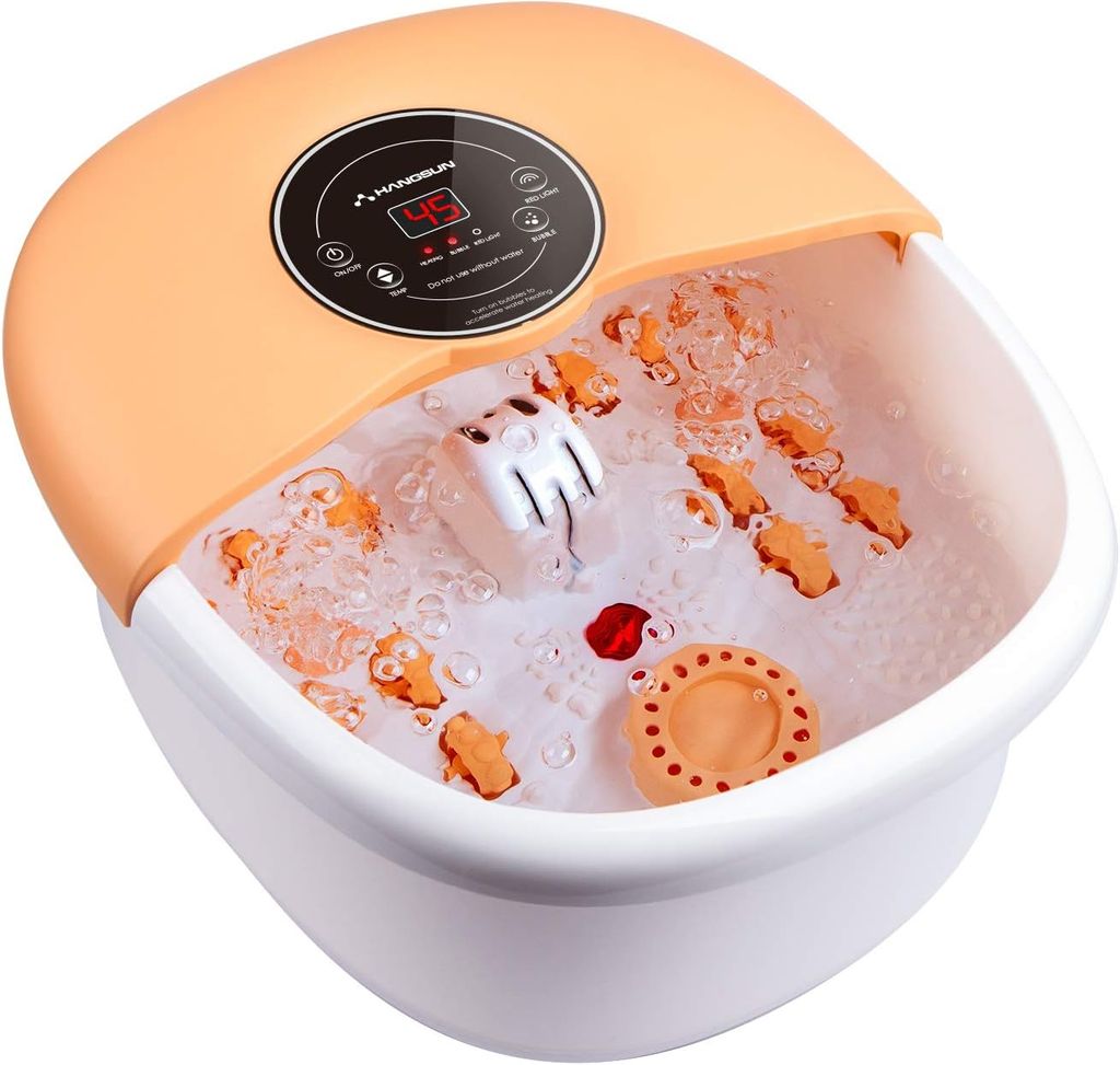 Hangsun Large Foot Spa Bath Massager with Heat Bubbles Massage